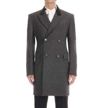 Velvet Collar Double-Breasted Coat