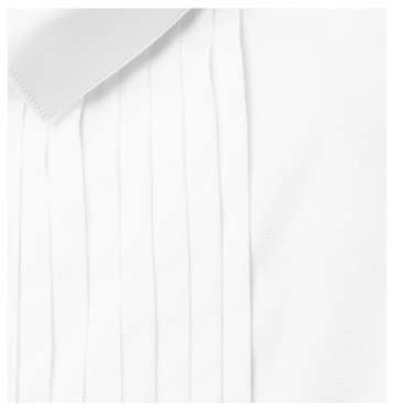 White Slim-Fit Bib-Front Cotton Shirt