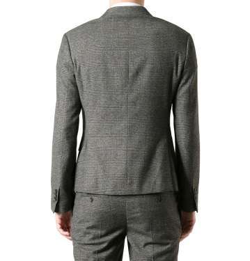 Double Breasted Grey Check Suit