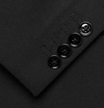 Black 3 Piece Wool-Blend Tuxedo