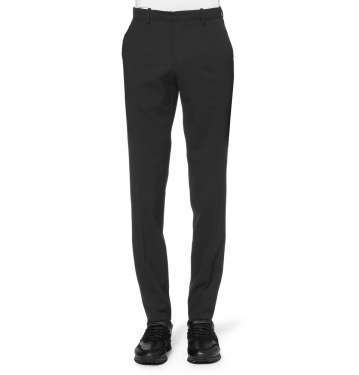 Black Wool-Blend Suit Trouser