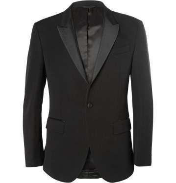 Black Slim-Fit Wool Tuxedo