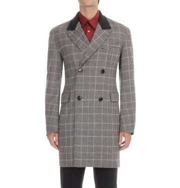 Double Checked Cashmere Coat