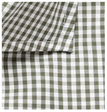 Green Gingham Check Cotton Shirt