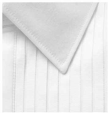White Bib-Front Cotton Shirt