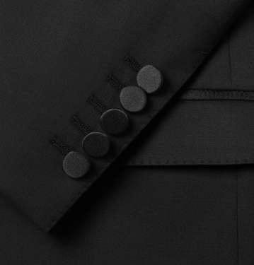 Two button Black Slim Wool Tuxedo