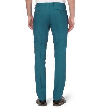 Teal Slim-Fit Wool Suit