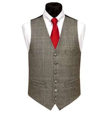 Check Wool Waistcoat