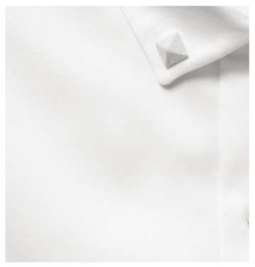 White Collar-Stud Cotton-Twill Shirt
