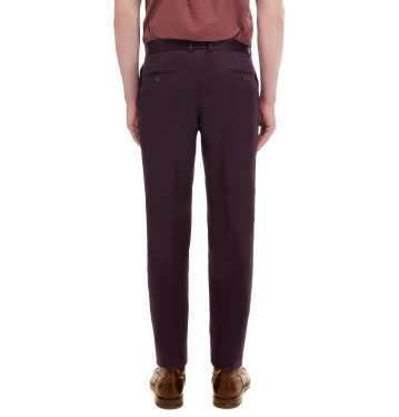 Aubergine Satin Trouser