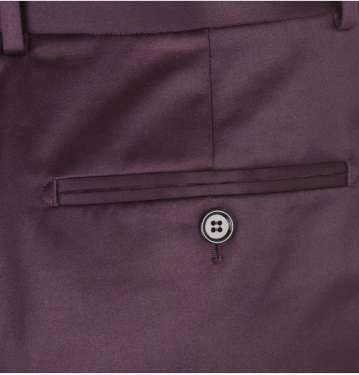 Aubergine Satin Trouser