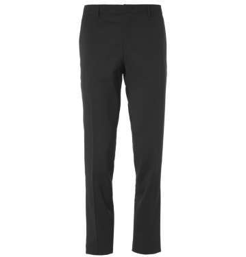 Black Wool-Blend Trouser