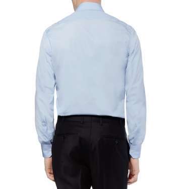 Blue Slim Cotton Shirt