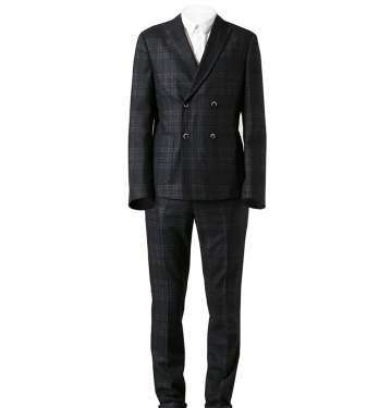 Double Breasted Tartan Suit