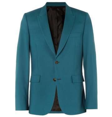 Teal Slim-Fit Wool Suit