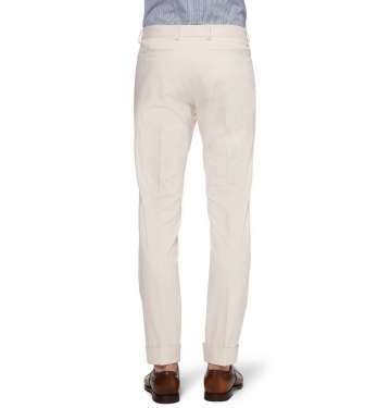 Slim-Fit Brushed Cotton-Blend Trouser