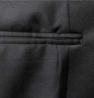 Black Wool-Blend Tuxedo