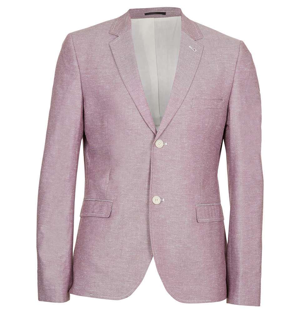 Burgundy Oxford Skinny Jacket