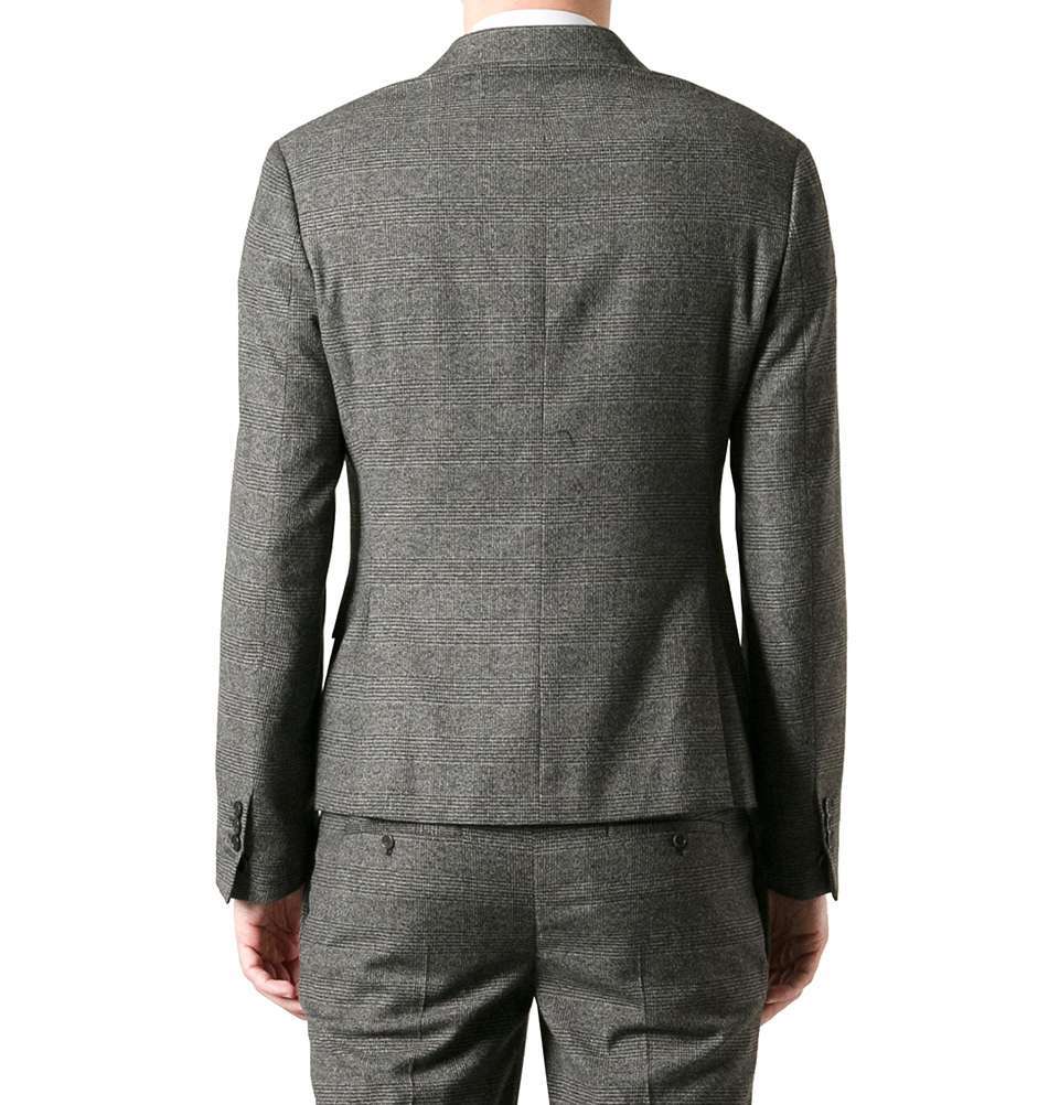 Double Breasted Grey Check Suit