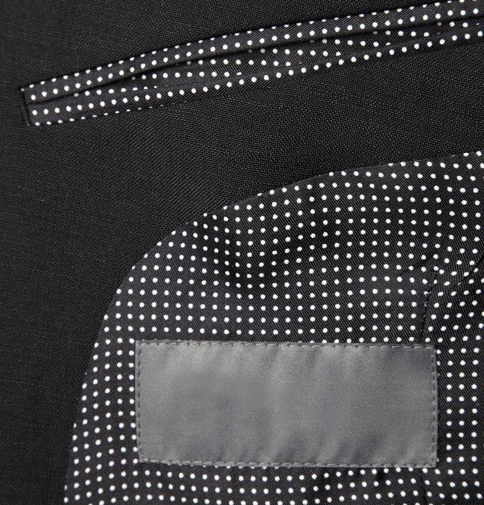 Black Mohair and Wool-Blend Tuxedo