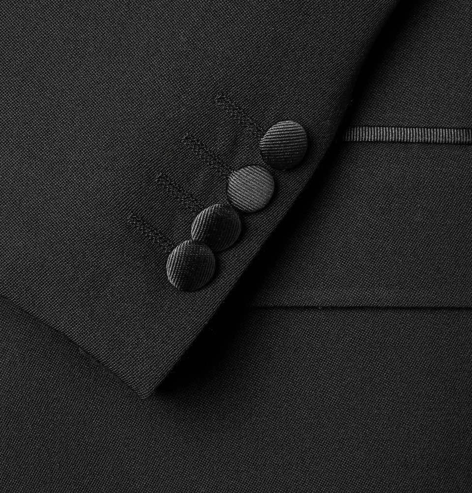 Black Slim-Fit Wool Tuxedo