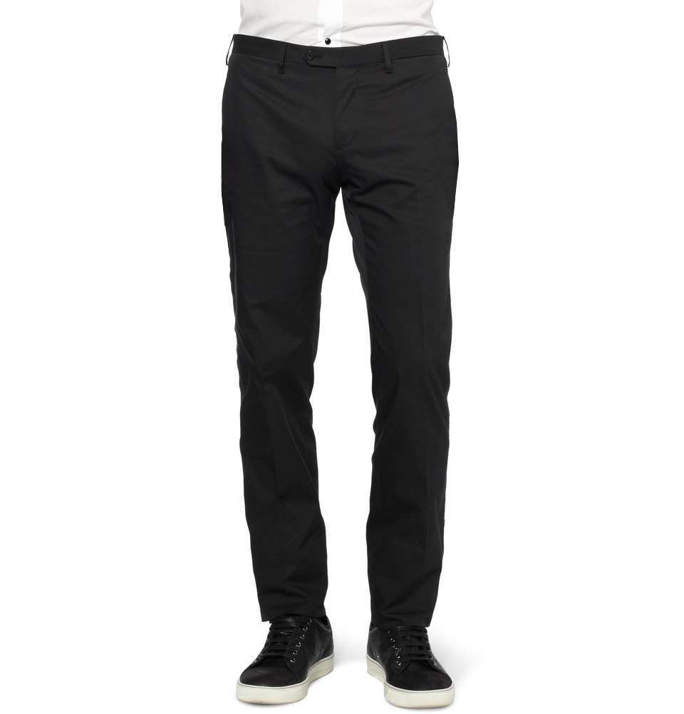 Slim-Fit Cotton Trouser