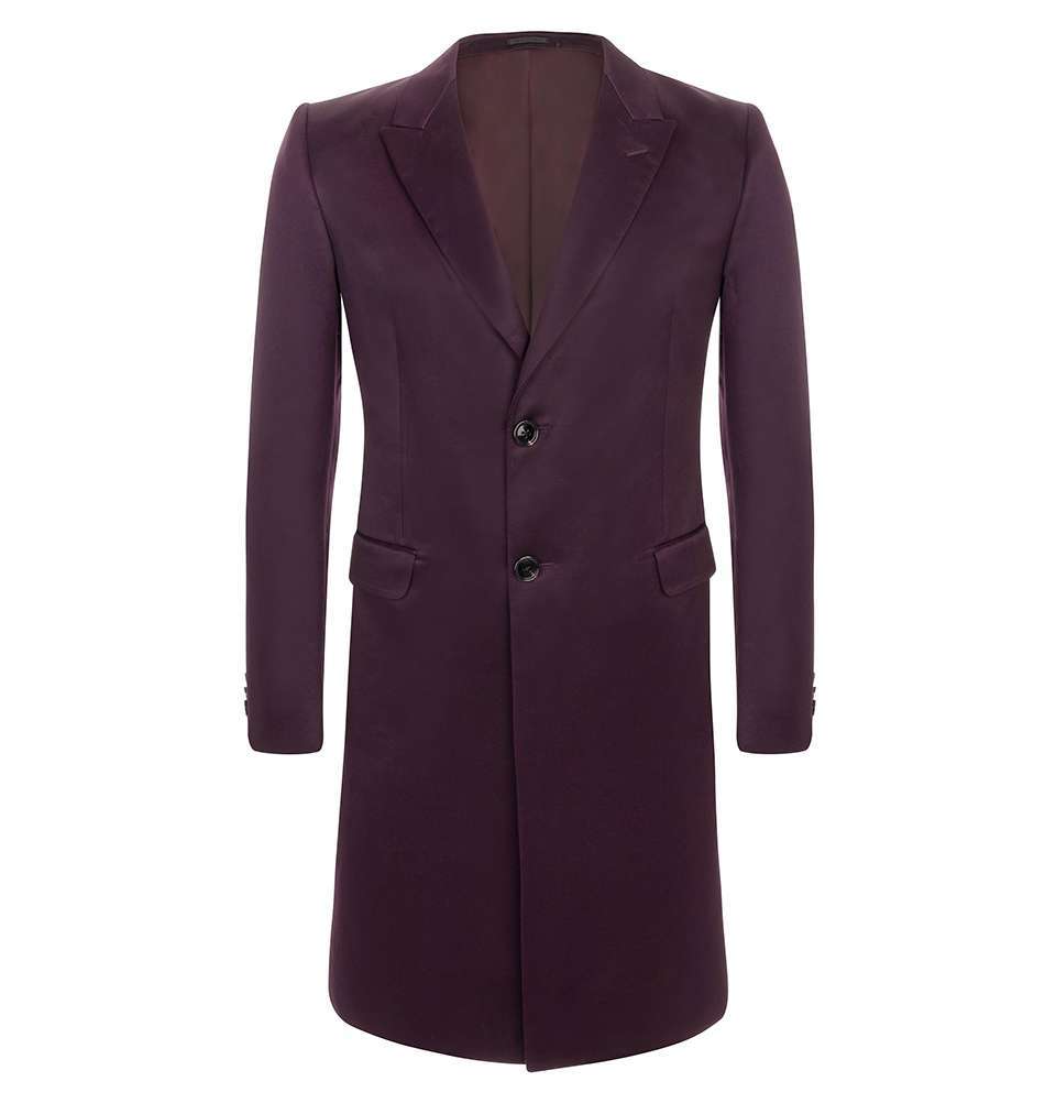 Aubergine Satin Top Caot