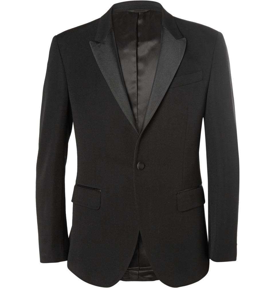 Black Slim-Fit Wool Tuxedo