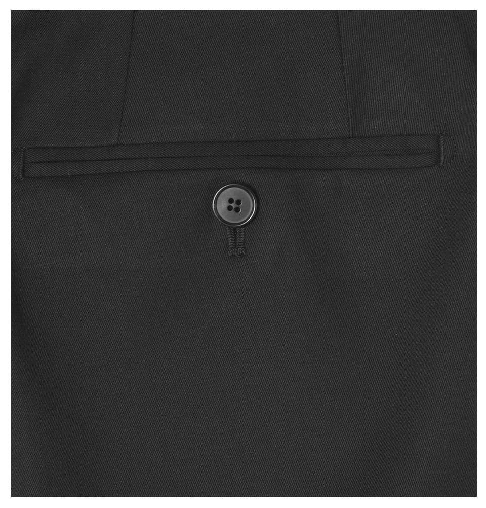 Black Wool-Blend Trouser