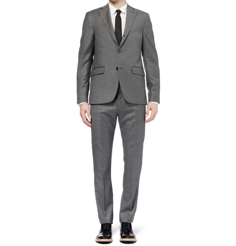 Grey Drifter Slim-Fit Wool Suit