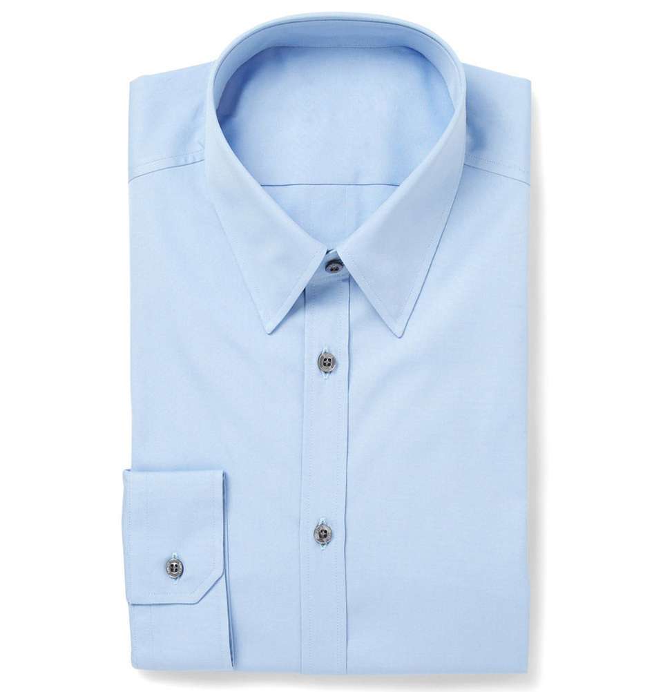 Blue Slim-Fit Cotton Shirt