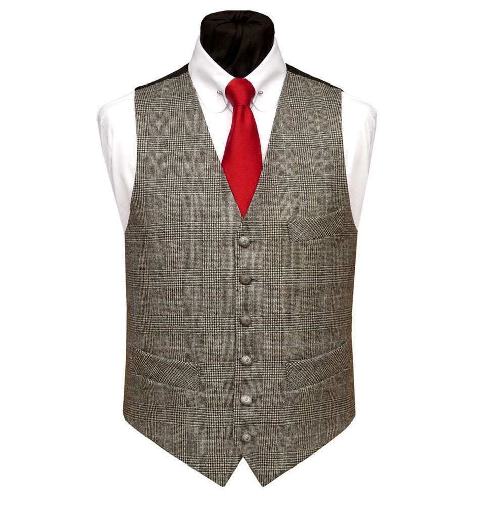 Check Wool Waistcoat