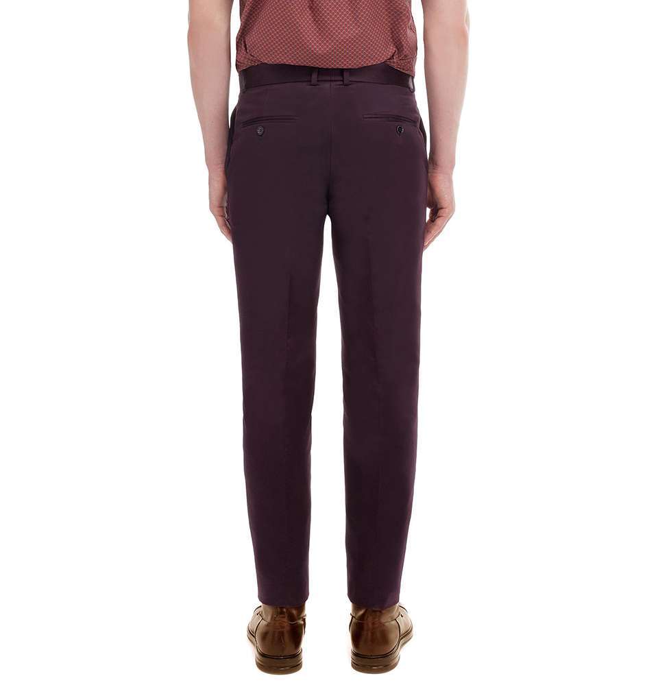 Aubergine Satin Trouser