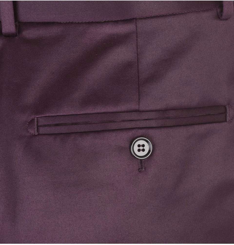 Aubergine Satin Trouser