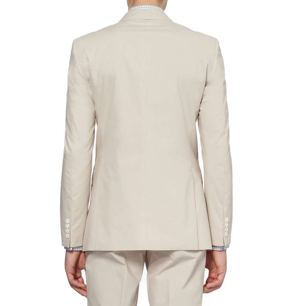 Stone Slim-Fit Cotton Suit