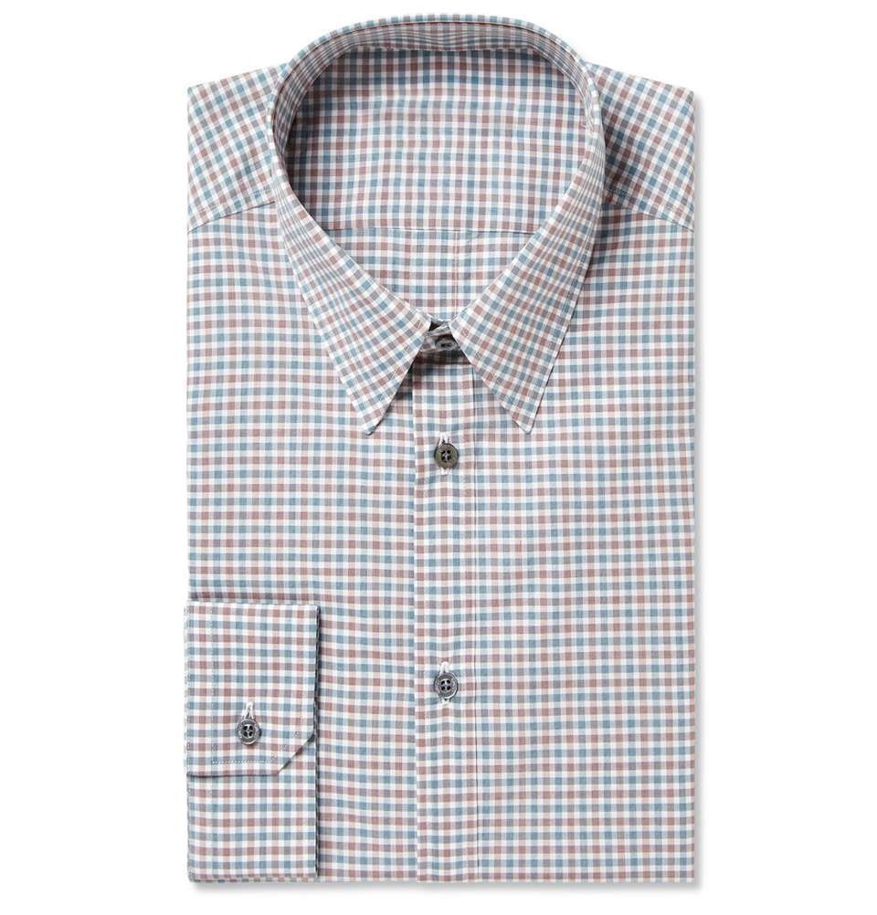 Slim-Fit Check Cotton Shirt