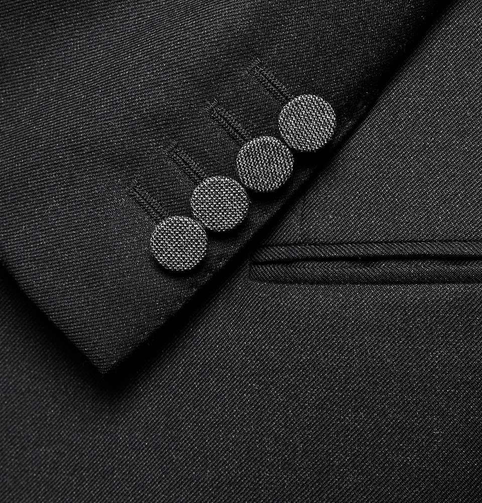 Contrast-Lapel Wool Tuxedo