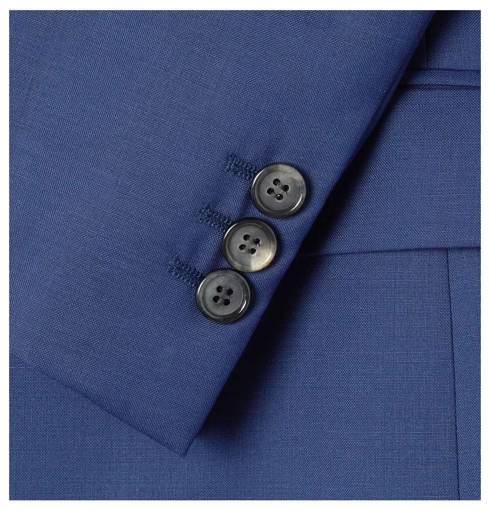 Blue Slim-Fit Wool and Mohair-Blend Jacket