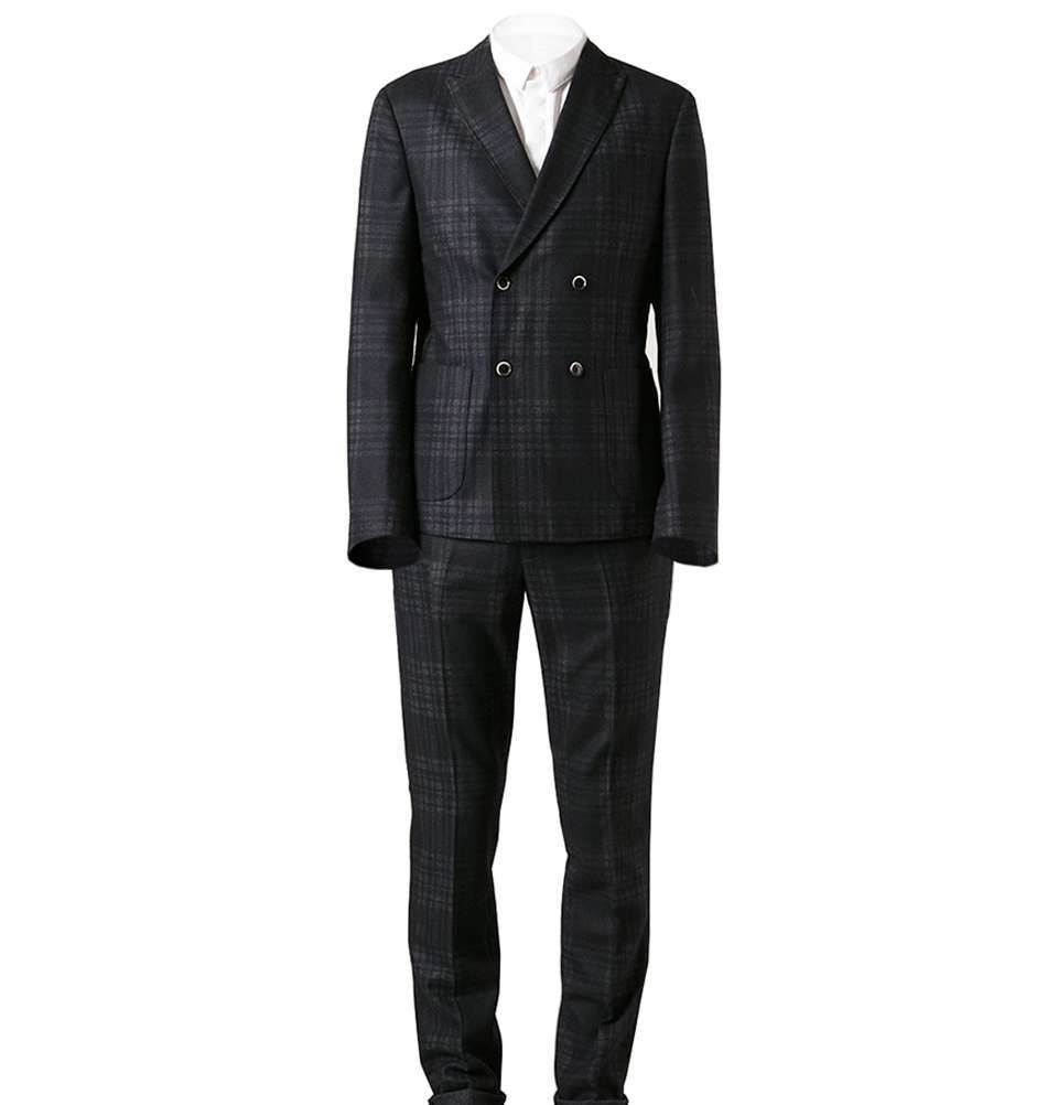Double Breasted Tartan Suit