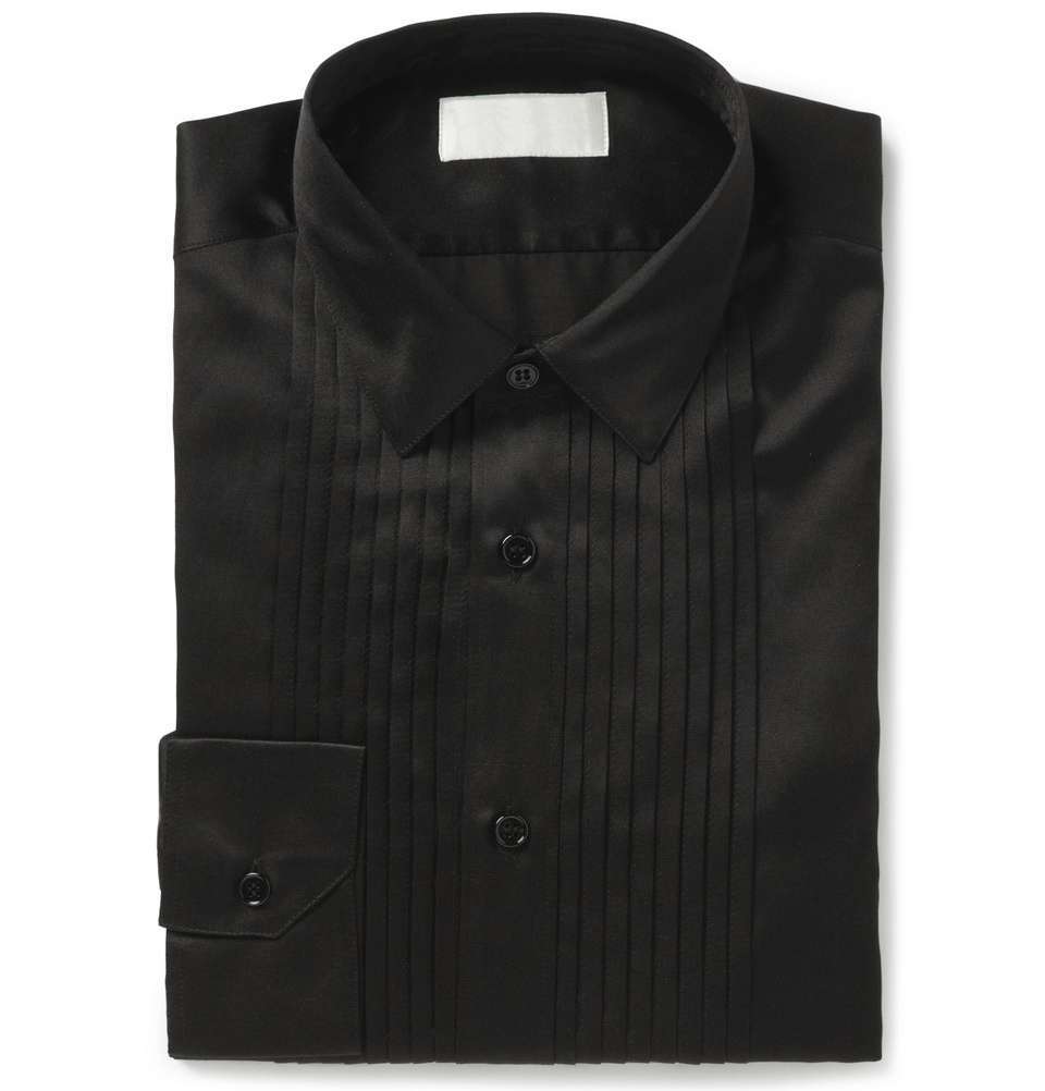 Bib-Front Silk & Cotton-Blend Dress Shirt
