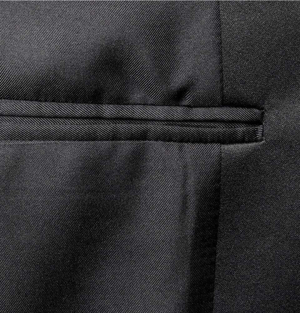 Black Wool-Blend Tuxedo