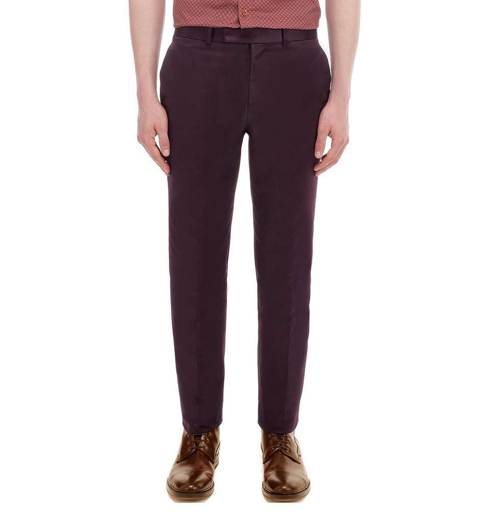 Aubergine Satin Trouser