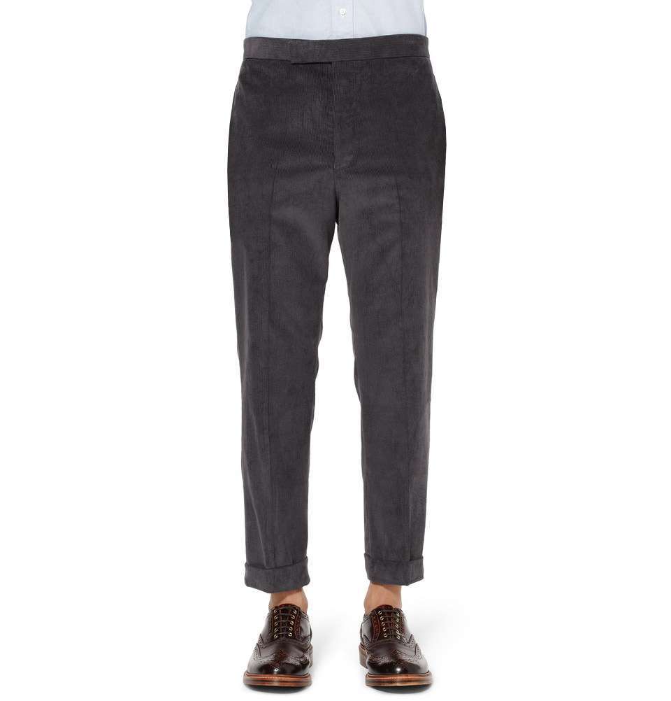 Gray Corduroy Trouser