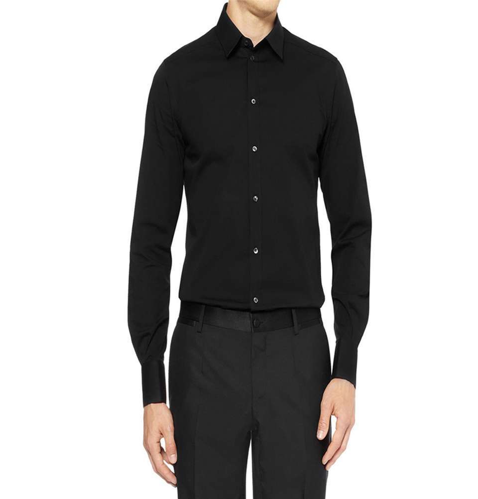 Black Gold-Fit Cotton-Blend Shirt