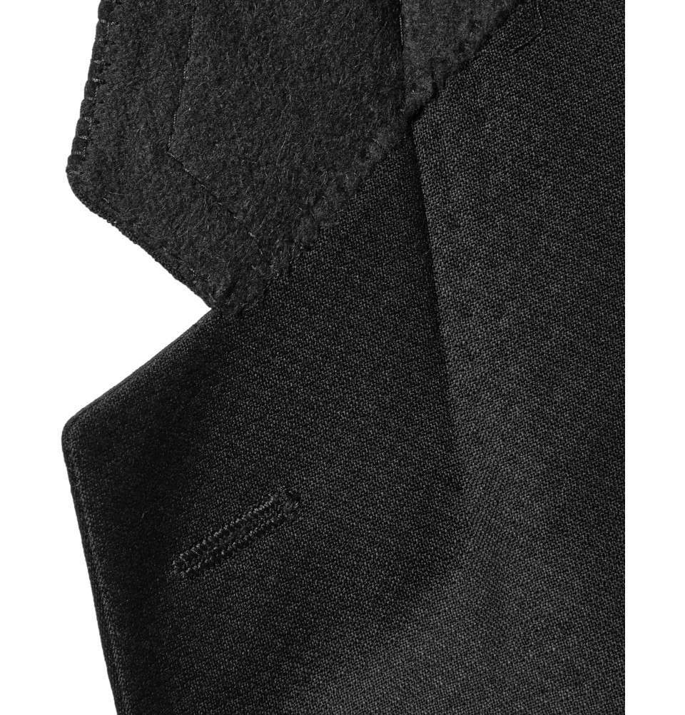 Black Slim-Fit Jacquard Wool Tuxedo