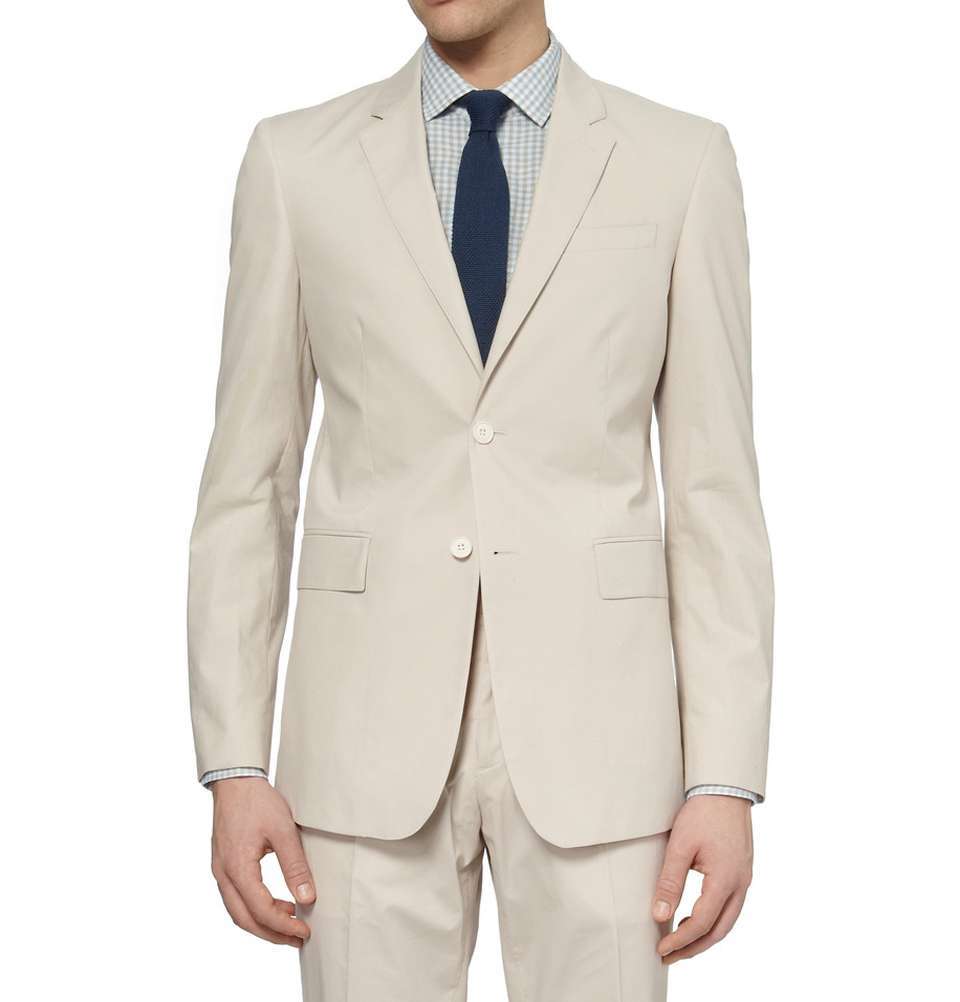 Stone Slim-Fit Cotton Suit