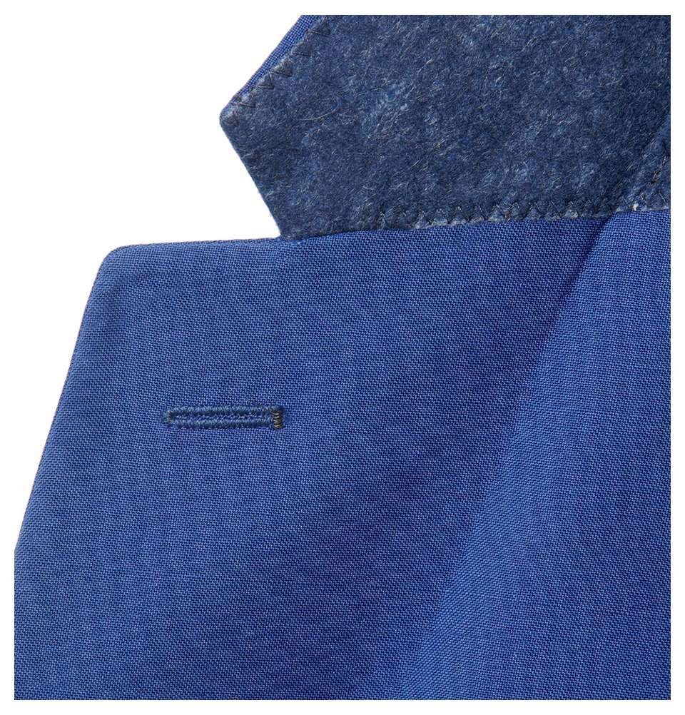 Blue Slim-Fit Wool Blend Suit