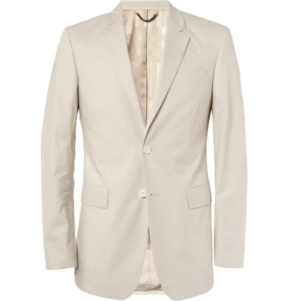 Stone Slim-Fit Cotton Suit