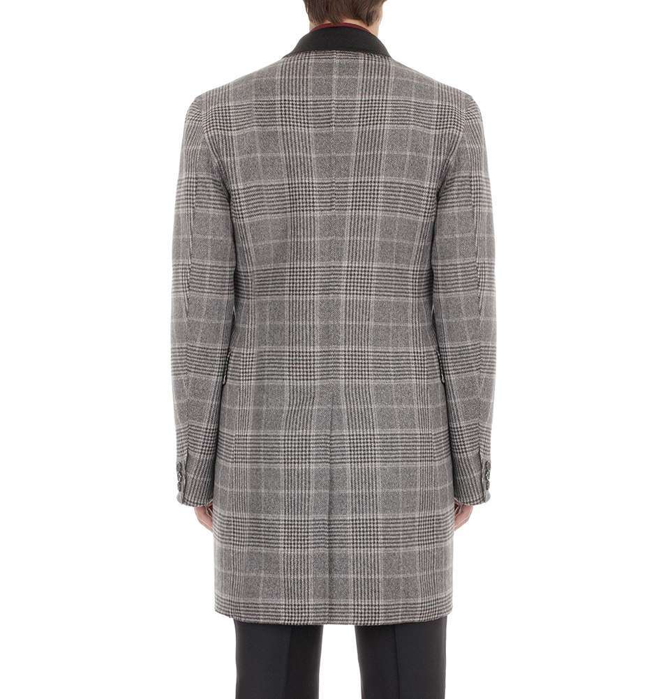 Double Checked Cashmere Coat