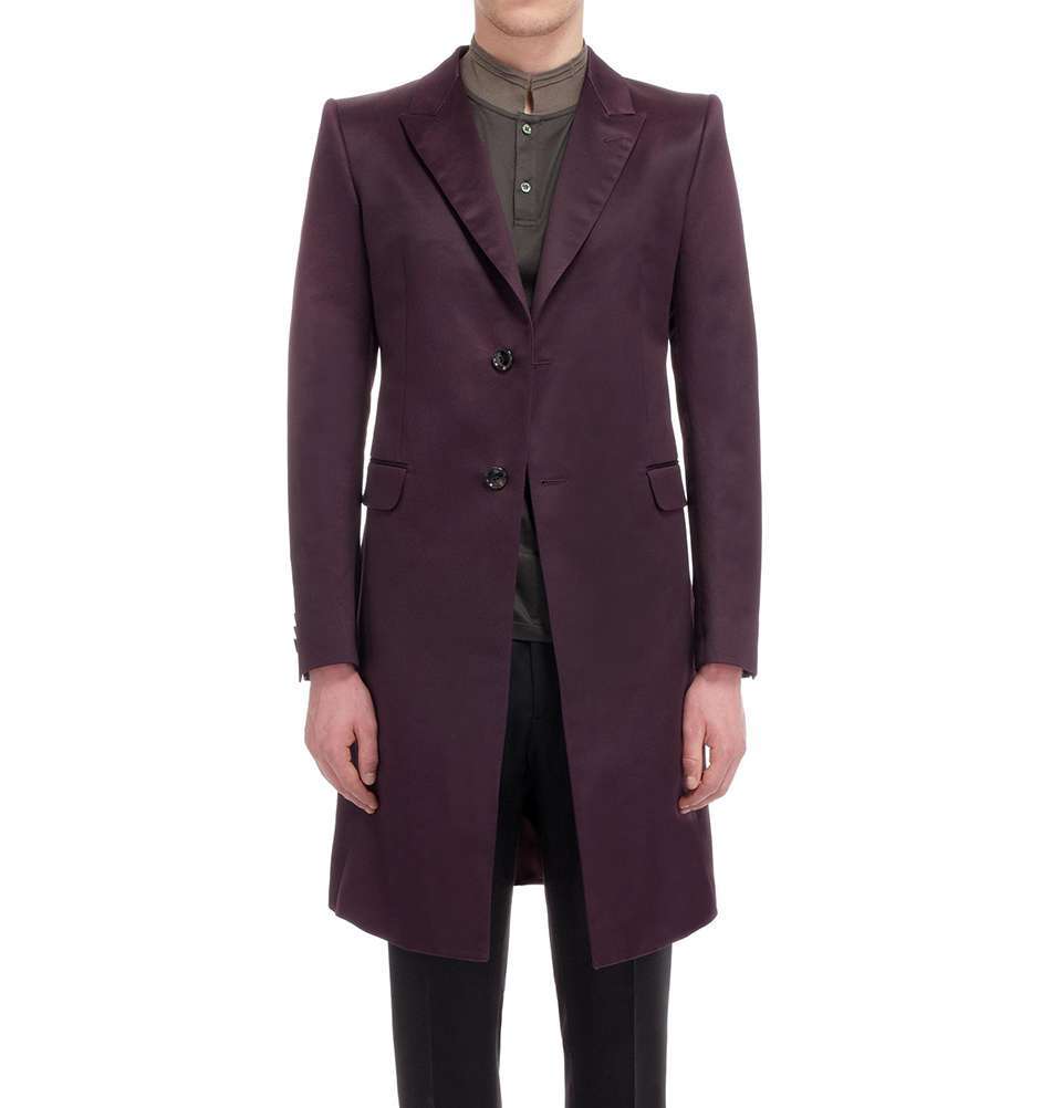 Aubergine Satin Top Caot